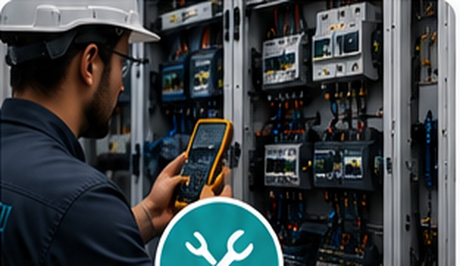Técnico realizando mantenimiento industrial